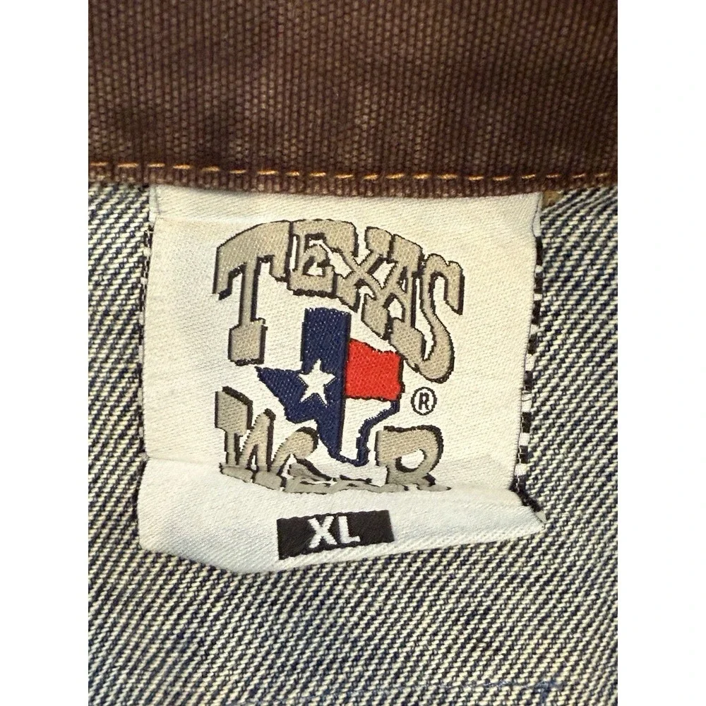 VINTAGE Sturgis SD DENIM Texas‎ Wear Trucker Only Biker Motorcycle VEST Men XL - Picture 6 of 8